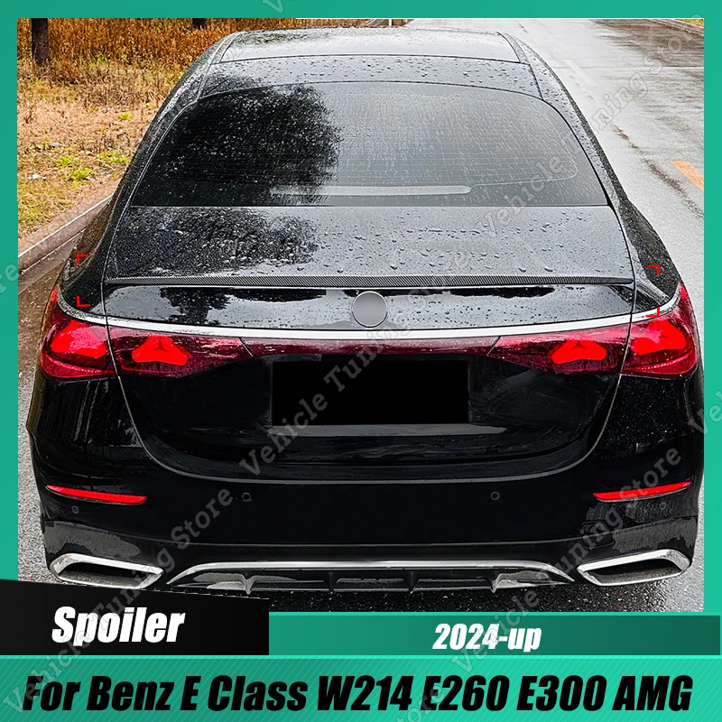 Rear Wing Spoiler Splitter Car Small Tail Wing Trunk Lid Exterior Body Trim For Mercedes Benz E Class W214 E260 E300 AMG 2024-up