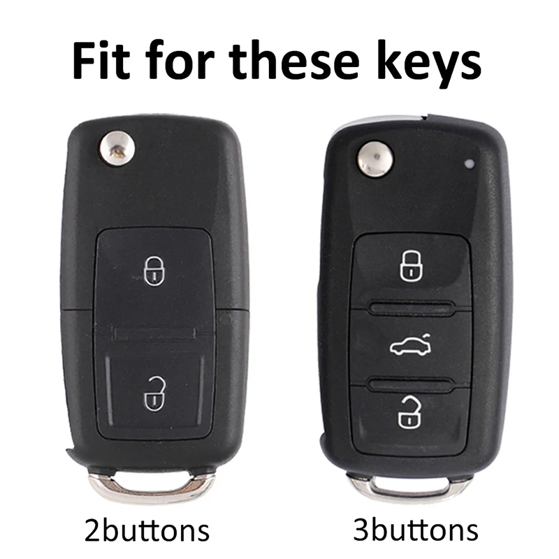 2/3Button Shell For Volkswagen VW Passat B5 B6 B7 Golf POLO Tiguan EOS Scirocco Jetta MK6 Octavia TPU Car Remote Key Case Cover