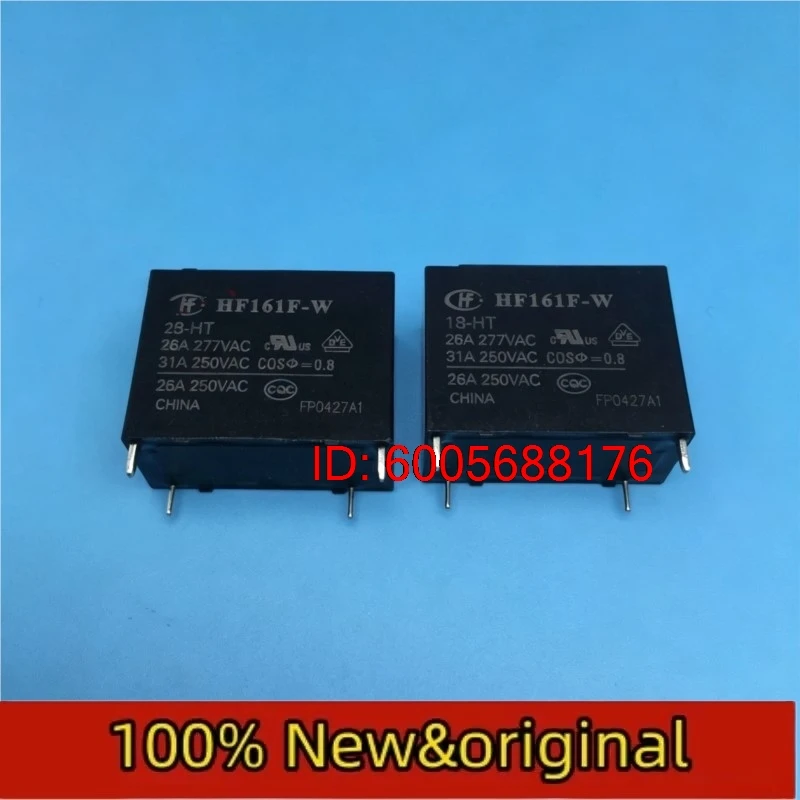 10PCS HF161F-W-18-HT 18VDC Normally Open 4-Pin 31A250VAC Standard Hongfa Solar Relay, Original & Brand New