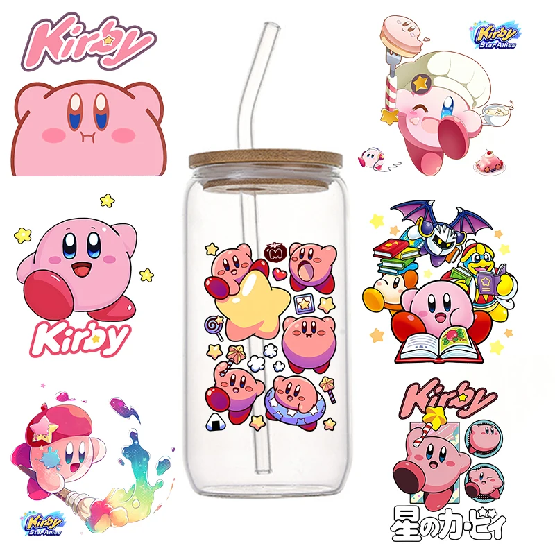 

Kirbys Kawaii Waterproof DIY Decals 3D Transfers Crystal Stickers Cute Easy Peel Phone Case StickersTumbler Wraps Sticker Gift