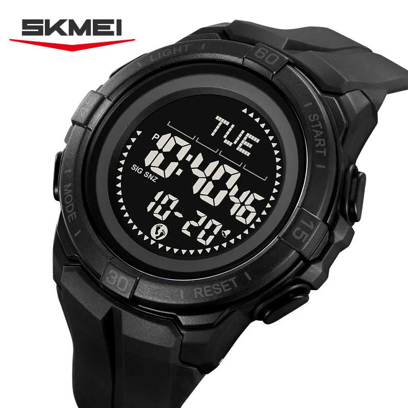 SKMEI Compass Calories Digital Watch 3D Pedometer Sports Wristwatches For Men Women Waterproof Data storage Electronics Watches