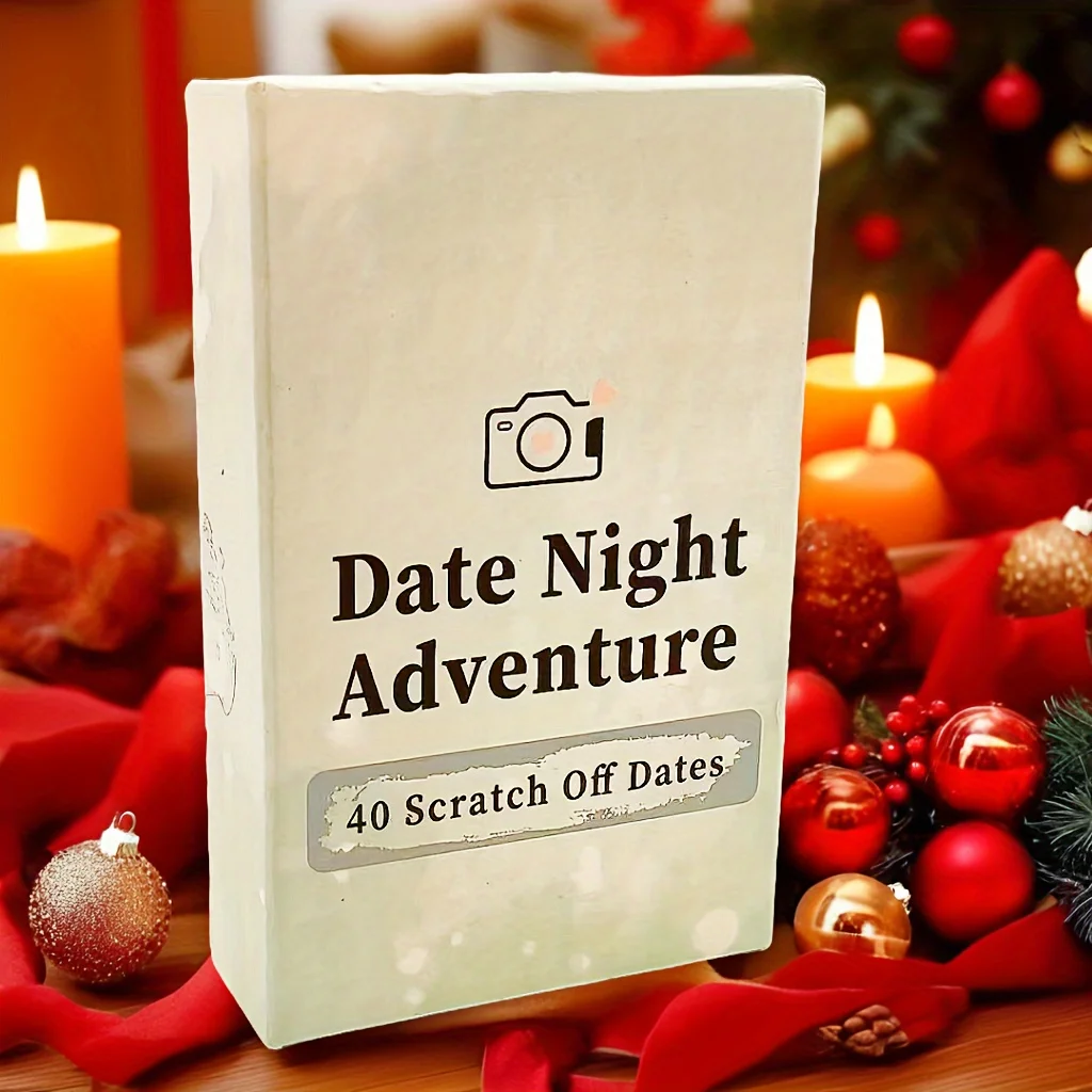 

[New]Date Night Advanture 40 Scratch Off Date for Couple, Romantic Gift, Interactive Board Game, Interesting Question and Answer Game, Holiday Gift, Love Guide.