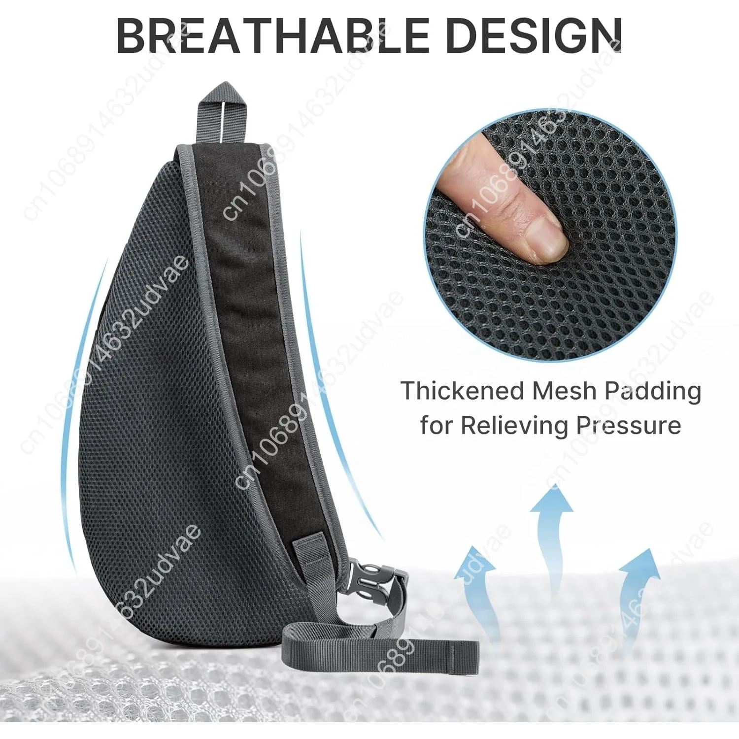 G4Free Tas Selempang Pria dan Wanita Ransel Bahu Ransel Selempang Dada Kecil (Hitam)