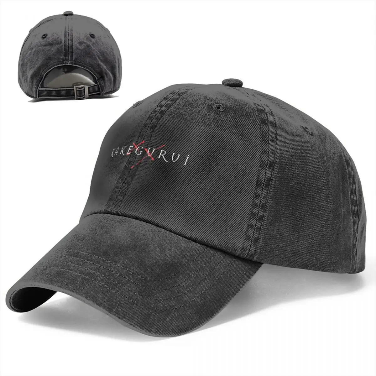 Topi bisbol Kakegurui Retro uniseks, hiasan kepala Denim Distressed Manga, topi musim panas luar ruangan