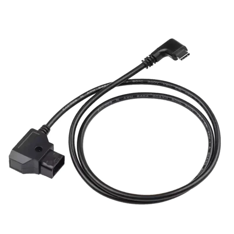 Durable and Reliable DTAP to Type-C Power Cable Cord V-mount Battery Focus Following Power Supply Wire Line Black 50cm