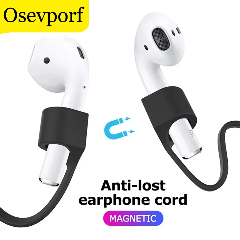 Oppselve Anti-Lost Silicone Earphone Rope Holder Cables For AirPods Wireless Bluetooth Headphone Neck Strap Cord Magnetic String