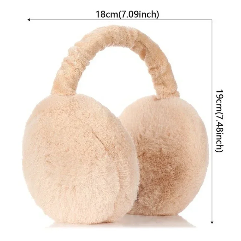 1pc 부드러운 플러시 귀 따뜻한 겨울 따뜻한 귀마개 여성을위한 솔리드 컬러 Earflap 야외 추위 보호