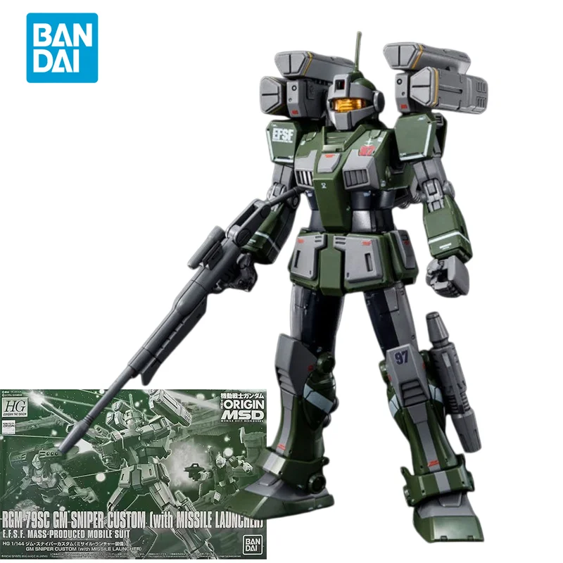 

Bandai Genuine GUNDAM HG GTO 1/144 Anime RGM-79SC GM SNIPER CUSTOM(WITH MISSILE LAUNCHER) Action Figure Toys Gifts for Children