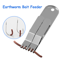 1pcs Fishing Supplies - Stainless Steel Earthworm/red Worm Quick Feeding Clip