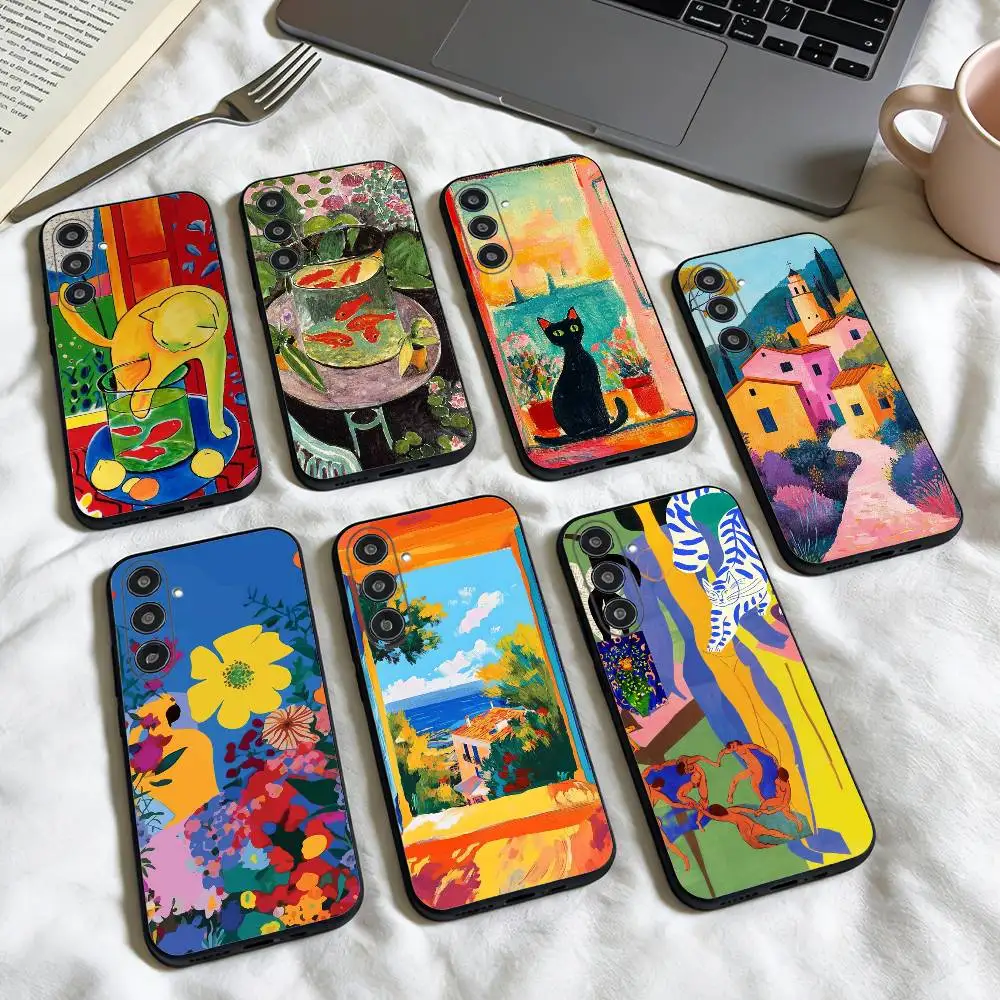 

Henri Matisse Art Painting phone Case For Samsung Galaxy A73,A72,A71,A70,A53,A52,A51,Others Soft Black Shell