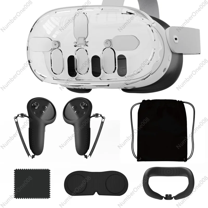 1 Set For Quest3 VR Protective Accessories Kit Dustproof And Anti-Scratch Lens Cover Soft Comfortable Sweat-Proof Face Shield