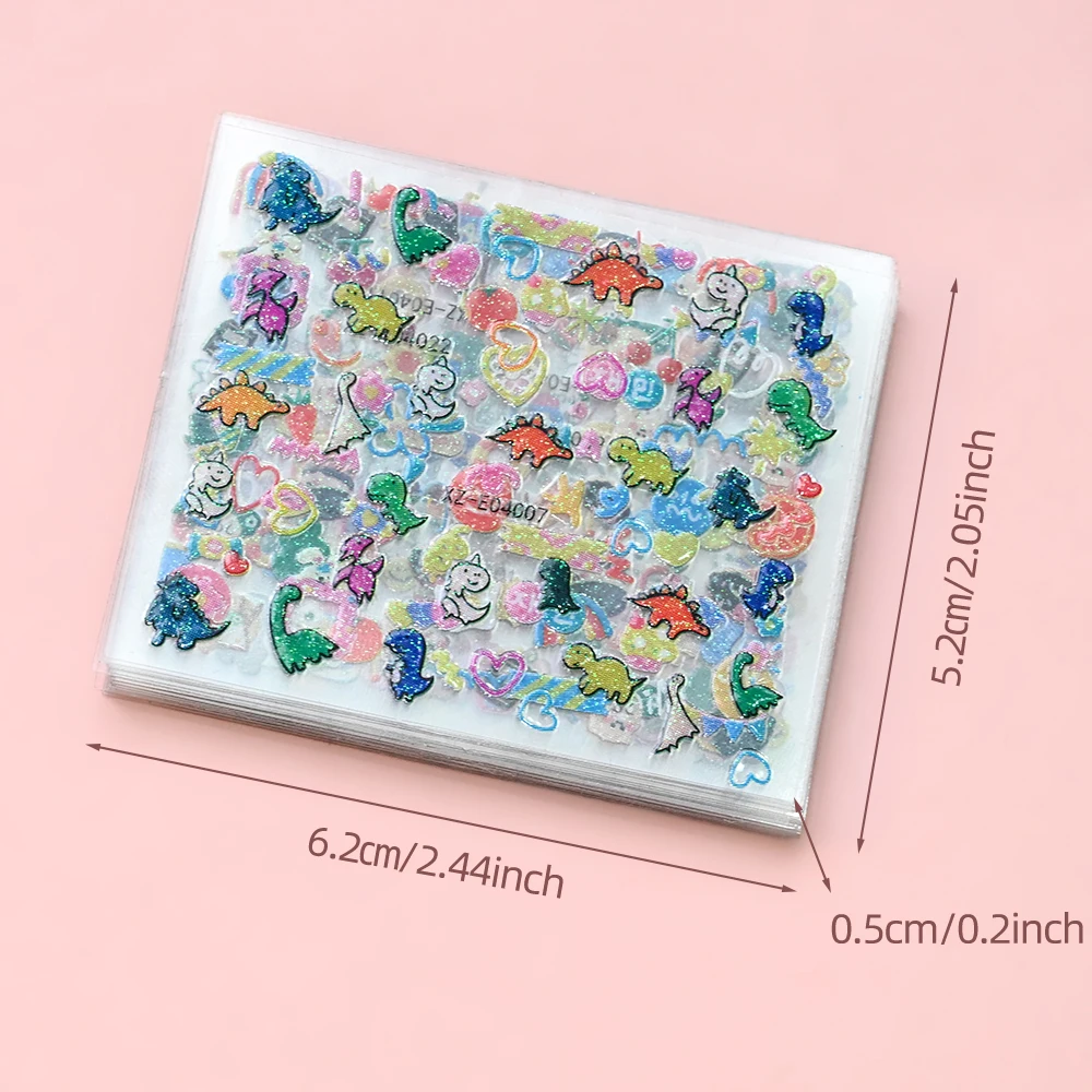 30pcs Colorful Marine Life Wildflowers Self-Adhesive Nail Decals Cute Animals Cartoon Mini Nail Art Stickers Kids Nail Decoratio view 4