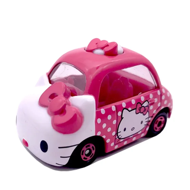 HelloKitty Kuromi Purin Blossom Limited Edition Cartoon Cute Alloy Car Model Girl Toy Gift Car Jewelry Decoration