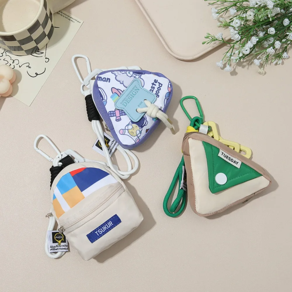 Kawaii Zipper Coin Purse Macaron Color Key Chain Wallet Pouch Mini Portable Storage Bag Sports