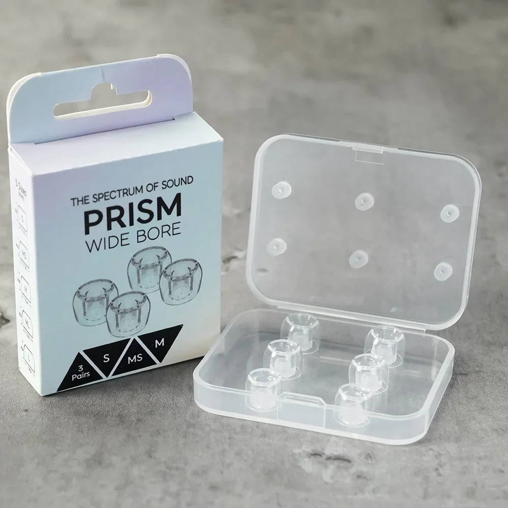 Divinus Prism Wide Bore LSR wkładki douszne do słuchawek z dyszą 4-6mm, wkładki douszne do słuchawek Dunu Davinci, AFUL Performer 5+2, JUZEAR — zdjęcie produktu 3