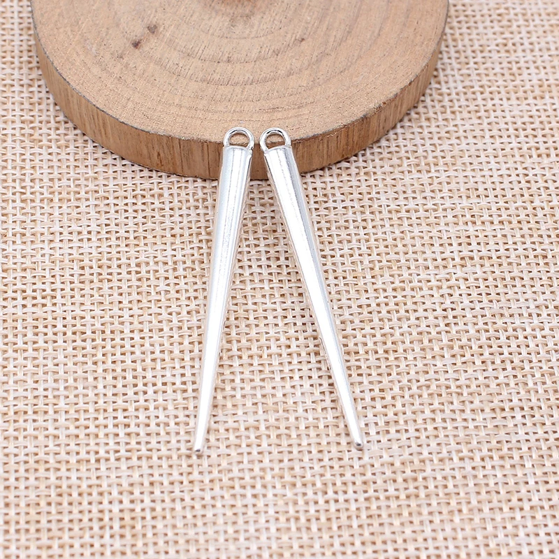 

100 шт./лот, фурнитура для украшений своими руками: длинные конусные соединители из сплава для серег, браслетов, подвесок