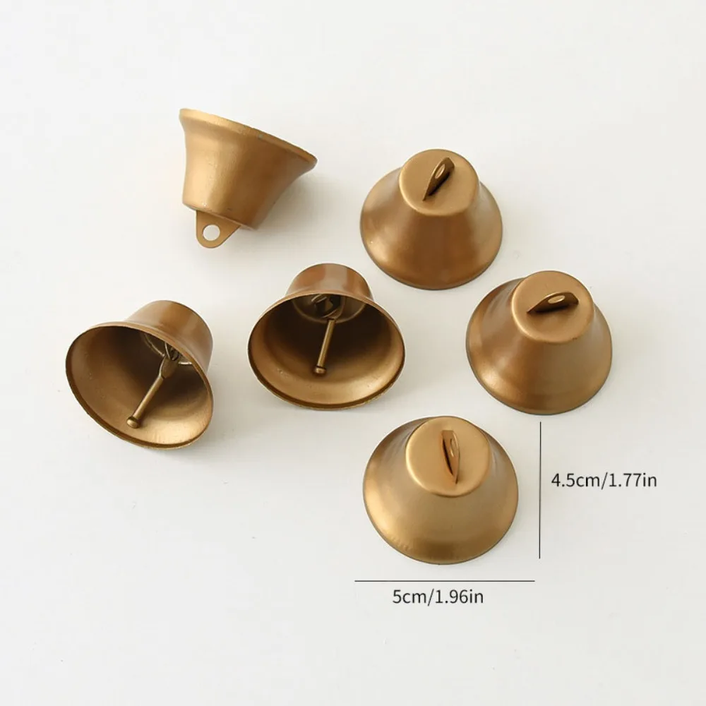 6pcs Multifunctional Iron Christmas Bell Cone Shape Pinecone Wind Chimes Bells Star DIY Jingle Bells Wedding Party