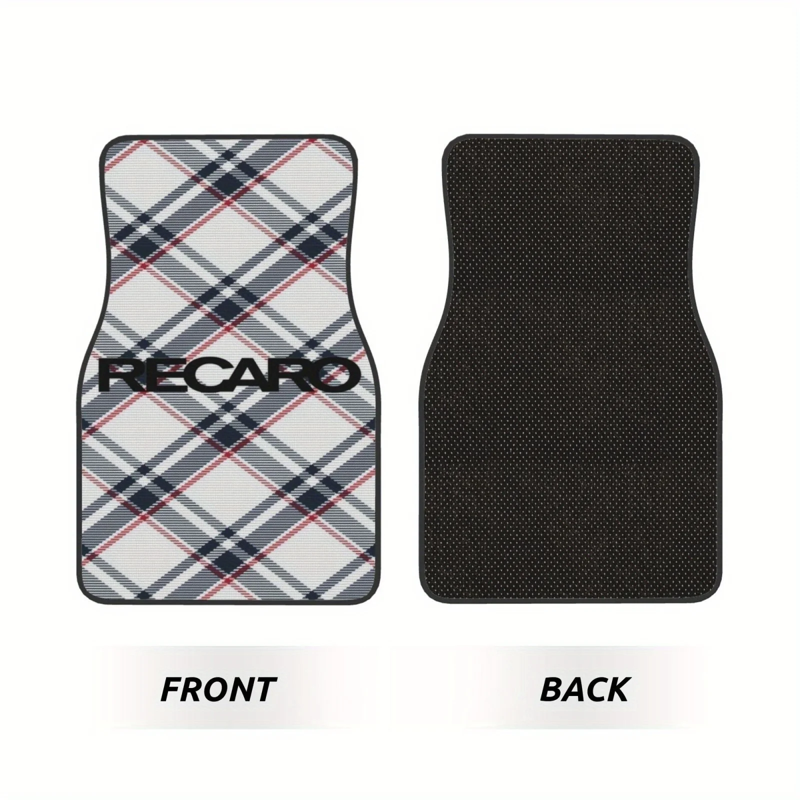 4 قطع من سجادات السيارات العصرية، عناصر الطباعة، تصميم جرافيك ثنائي الأبعاد، داخلية أنيقة للسيارة، مناسبة لمعظم الموديلات، تحسين التاس