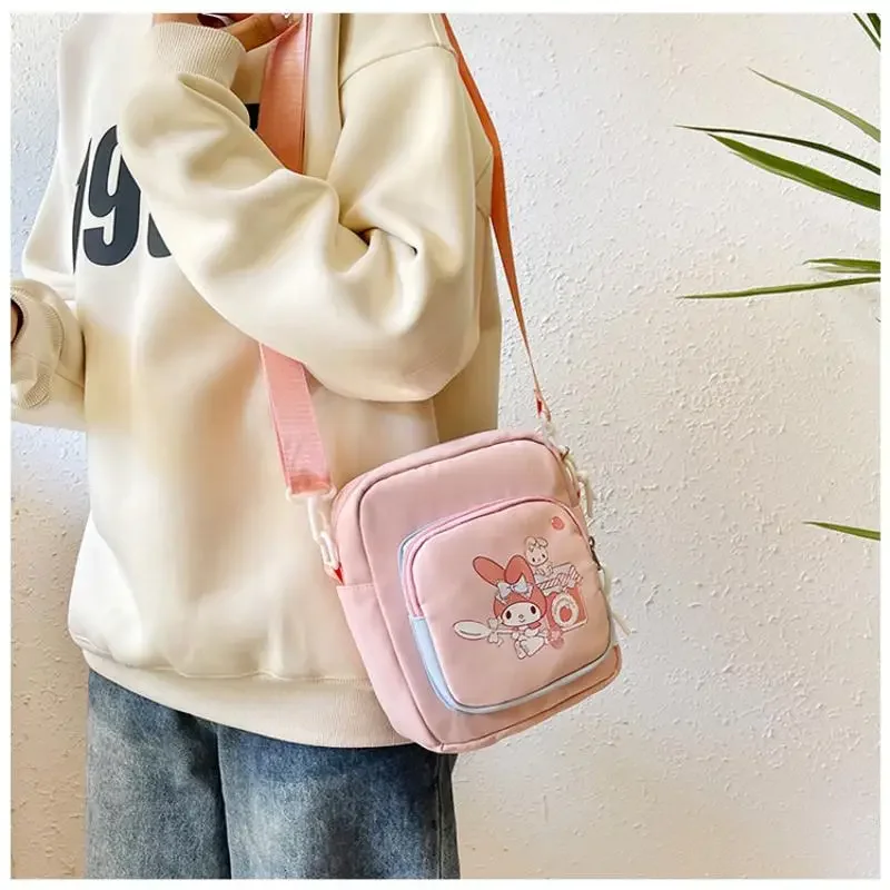 

Сумка через плечо Hello Kitty Kuromi, милая сумка через плечо с героями мультфильмов, модная сумка через плечо большой вместимости, сумка для хранения для отдыха