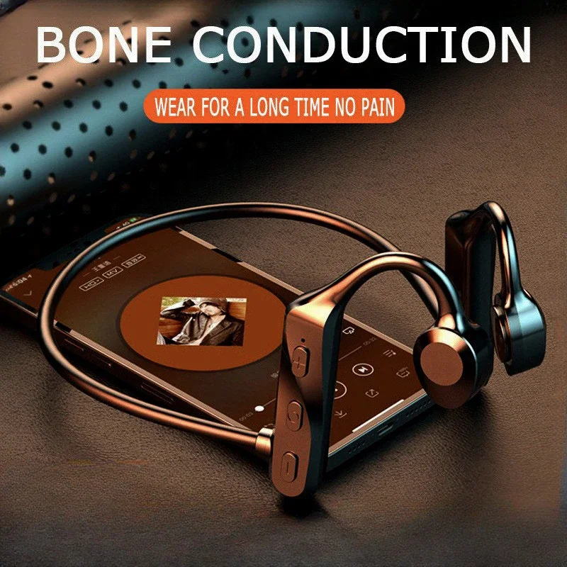 

Wireless Earphone Fation Bone Conduction Bluetooth IPX5 Waterproof Sport Headphone Mp3 Stereo Sound Music Microphone for Airpods