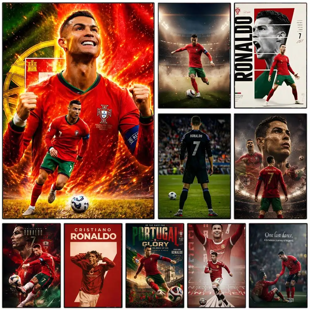 Soccer Star C-Cristiano Ronaldo Poster Wall Art Print Decorative Mural Home Decor Gift Unframed
