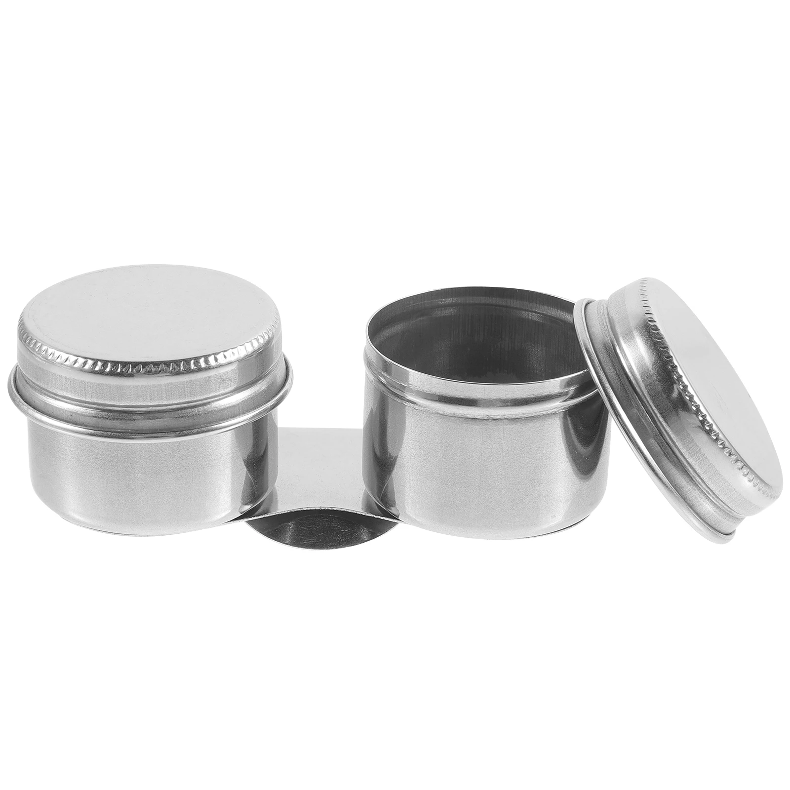 

Oil Coloring Cup Stainless Steel Lid Design Double Palette Cups Portable Palette Cups for Artists