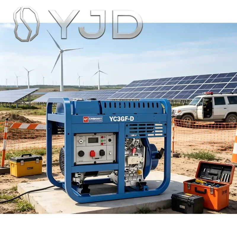 YJD 2.8KW 3KW Air Cooled Diesel Generator Set Single Phase 230V 50Hz Open Frame Portable Silent Type 1800 RPM Power Generator