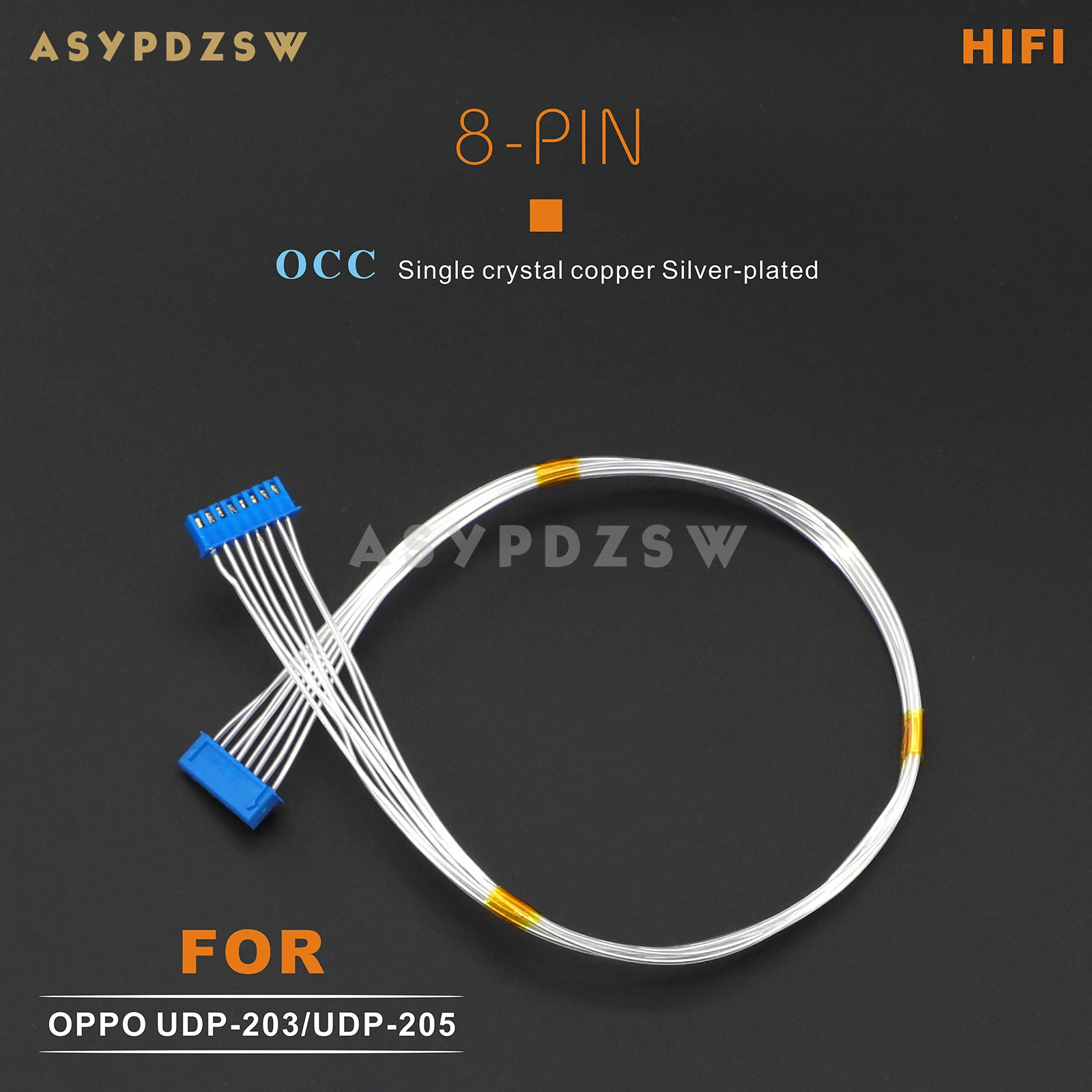 HIFI OCC Silver-plate 8-PIN Digital simulation power supply cable For OPPO UDP-203/UDP-205