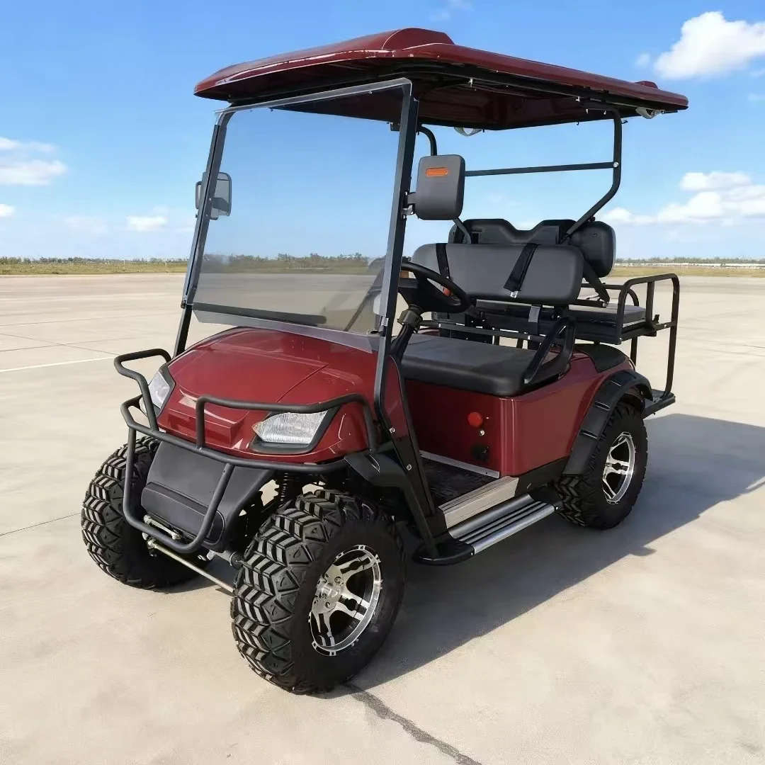 High Performance Popular Golf Club Cart Leisure Sightseeing 4 Passenger Lifted Golf Carts on Sale with Dashboard