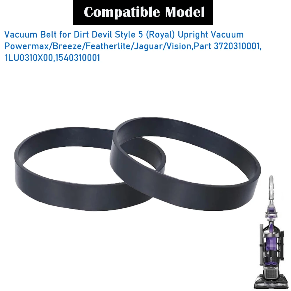 For Dirt Devil (Royal) Upright Vacuum Cleaner Style 5 Power Max Pet, Featherlite, Swivel Glide Series, Parts 3720310001 Belts.