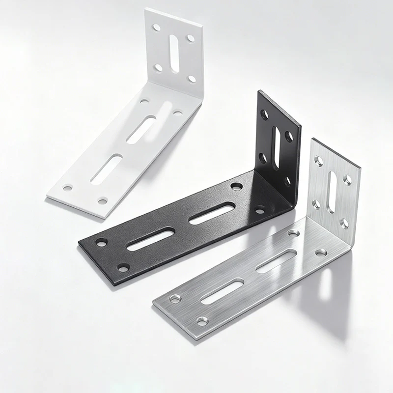 Heavy Duty 90 Degree Angle Bracket Stainless Steel L Shaped Corner Brace Joint Fastener for Wood Furniture Shelves Support