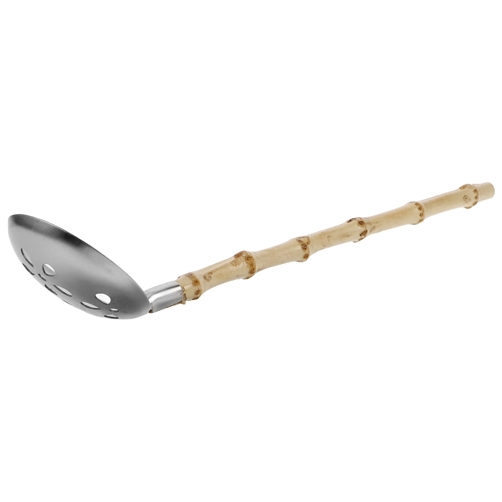 

Slotted Cooking Spoon Bamboo Handle 304 Stainless Steel Soup Shell Oil Filter Kitchen Tool Ice Fishing Scoop Skimmer Hot Pot