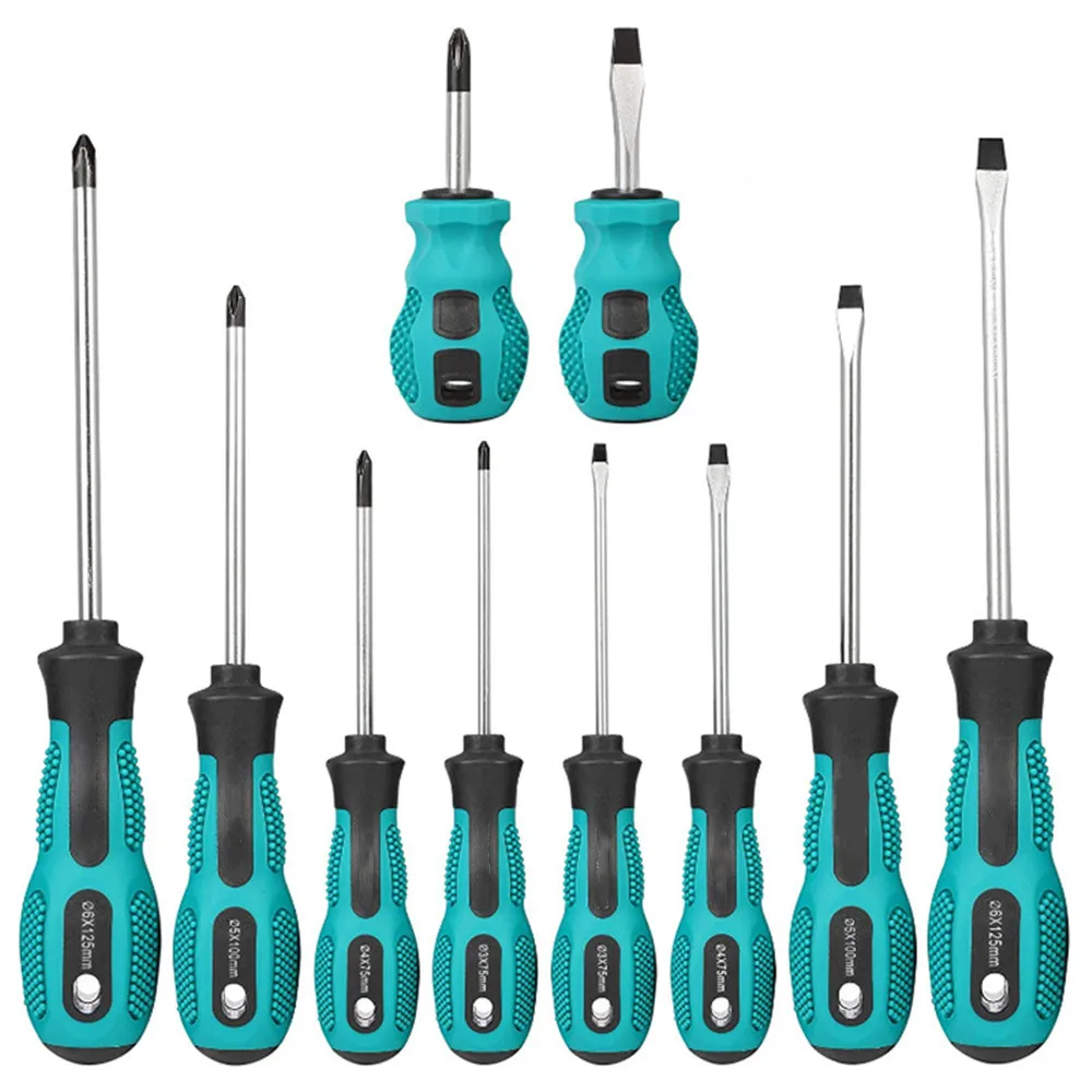 WOZOBUY Magnetic Precision Screwdriver Tool Set with Phillips and Flat Head Tips Non-Slip Handle, for Home Repair,Improvement