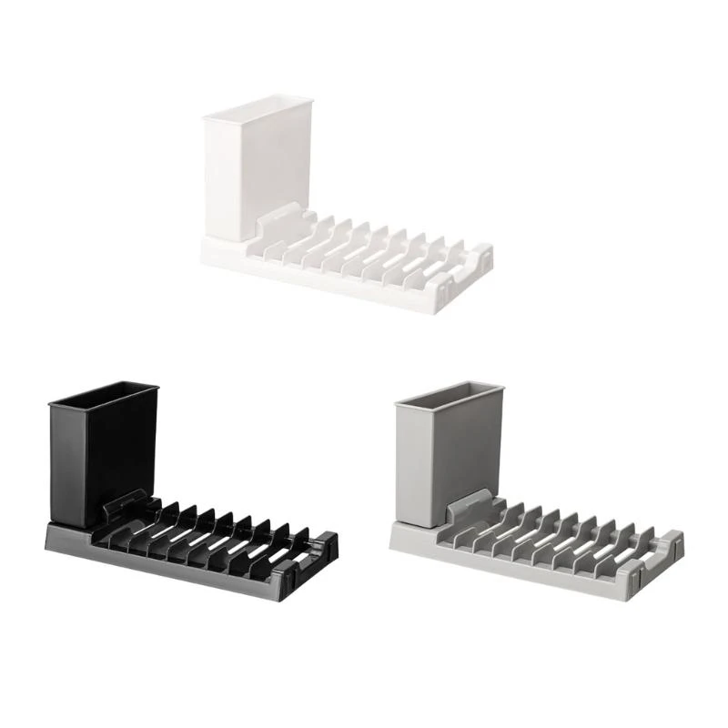 

Multipurpose Dish Drainer Storage Rack Portable Dish Drying Stand with Adjustable Feet for Kitchen Organization