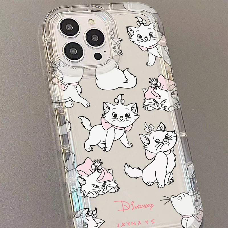 Funda de teléfono Disney Animal Mary Cat Barbara Luddy Dog para IPhone 14 16 15 13 12 11 Pro Max 7 8 Plus XR X XS Max SE 2020 funda suave
