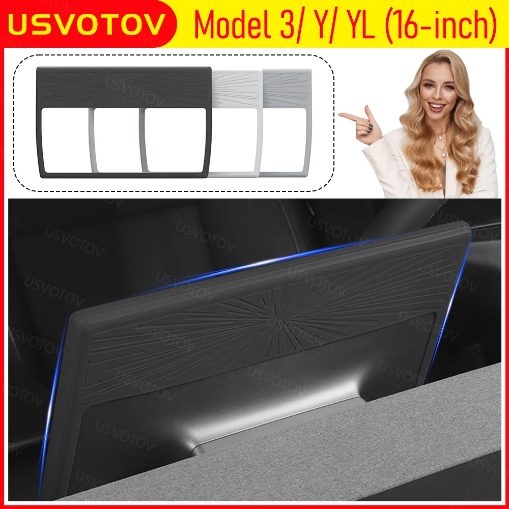 16'' Inch Silicone Screen Edge Protector Frame for Tesla Model Y Premium Juniper Model 3 YL 2026 Center Console Trim Accessories