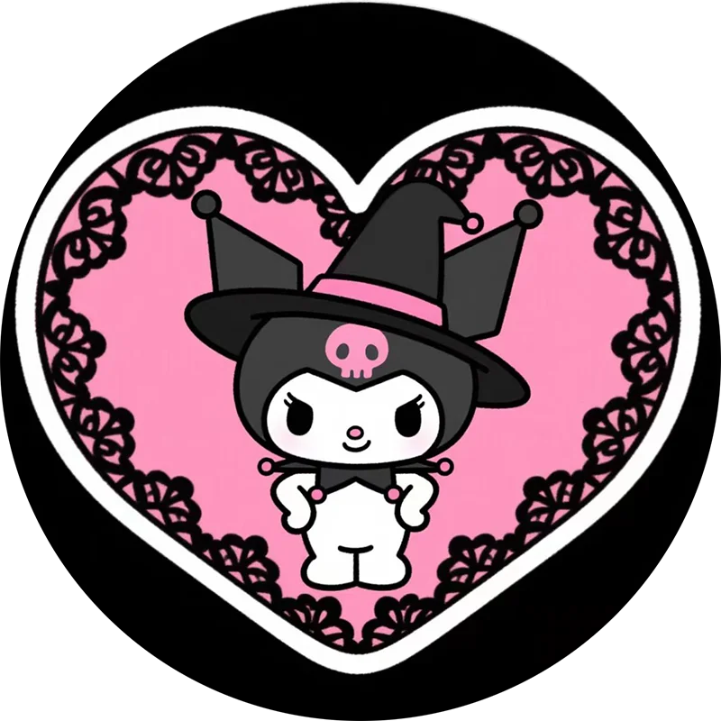 Handyhalter K-Kuromi Runder Anti-Fall-Ringhalter für iPhone 14 15 16 Pro Max HUAWEI Mate 70 Pro Klappständer