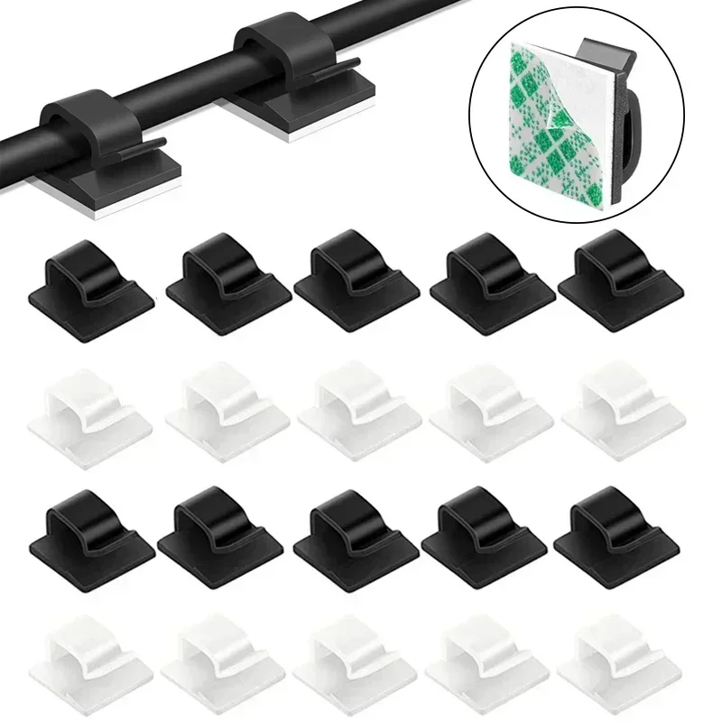 Attache Cable Clamp Type Cable Organizer Vehicle Fixed 10-30 Piece Set Self-adhesive Home Organization WINDER Fixed Wiring Clip