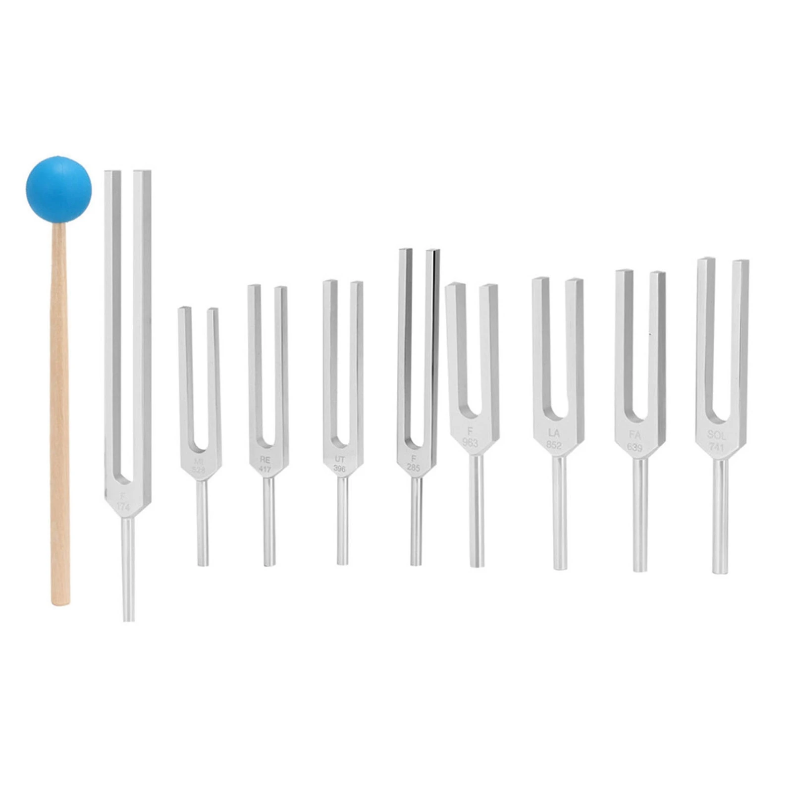 174/ 285/ 396/ 417/ 528/ 639/ 741/ 852/ 963 HZ Stimmgabel Sound Healing Tool Set Sound Healing