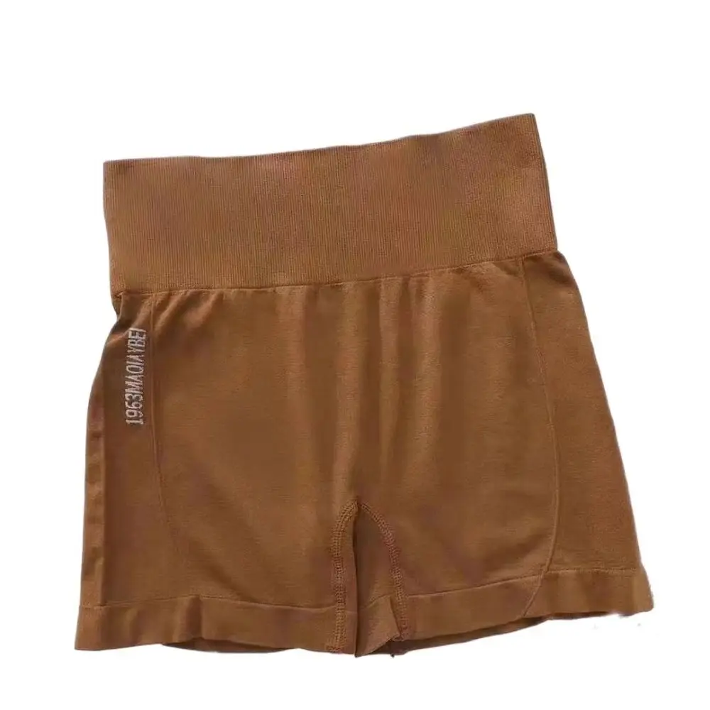 

Trendy High-Waist Yoga Shorts Seamless Stretchy Workout Shorts Tummy Control Fitness Outfits Girls