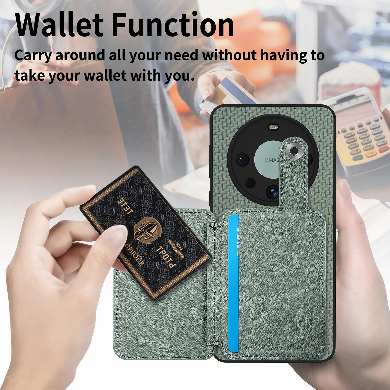 Cards Solt Bag Wallet Magnetic Phone Case For Huawei Mate60 Pro Honor 50 60 70 80se X8A X7A Magic4 9A 5G Card Knife Slim Cover