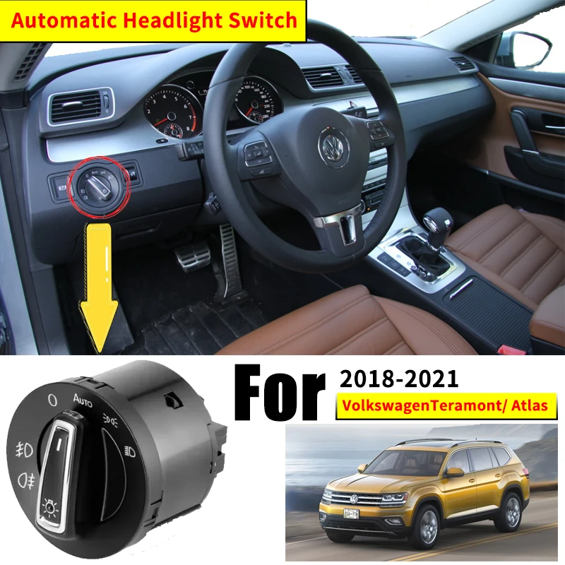 

Car Automatic Switch for Volkswagen VW Teramont Atlas CA1 2018-2021 2022 2023 Accessories Upgrade Modificati Headlights Tuning