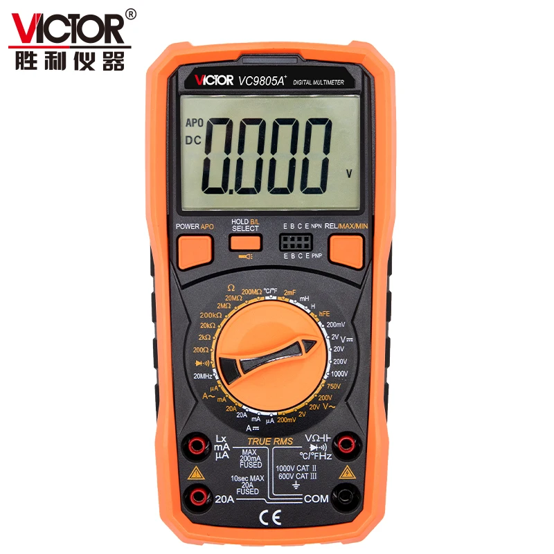 VICTOR VC9805A+ 1999(3 1/2) True RMS Digital Multimeter Tester Resistance Measurement AC DC 1000V 20A Voltmeter Ammeter