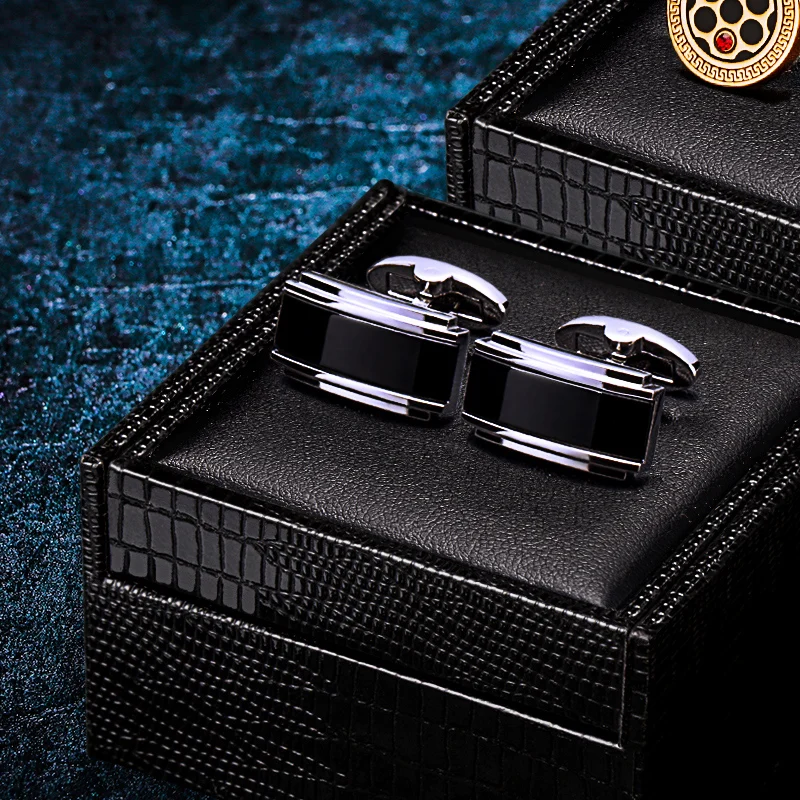KFLK Jewelry shirt cufflink for mens designer Brand Black Cuff link french Button High Quality Luxury Wedding male guests