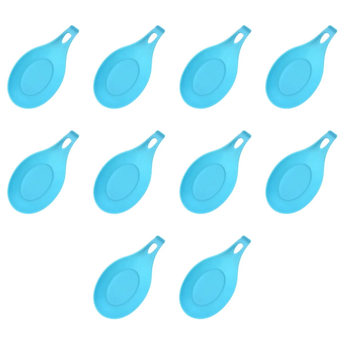 

Spoon Rest Pad Food Grade Spoon Heat Resistant Put Mat Device Kitchen Utensils Kitchen Dishes Blue