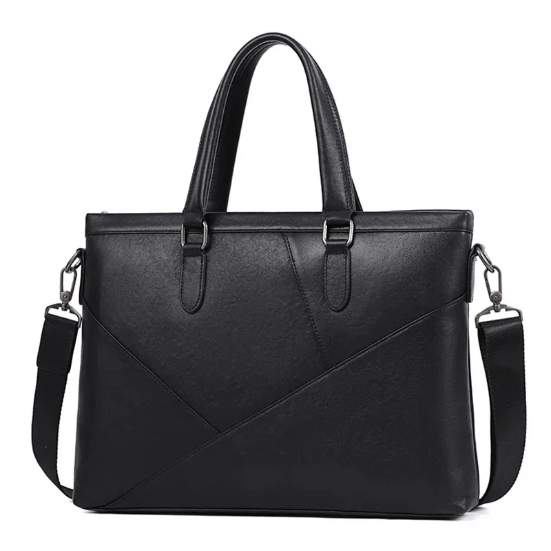New Men Briefcase Laptop Computer Bags Genuine Leather Handbag Male Shoulder Notebook Messenger Bag Thin Briefcase Business