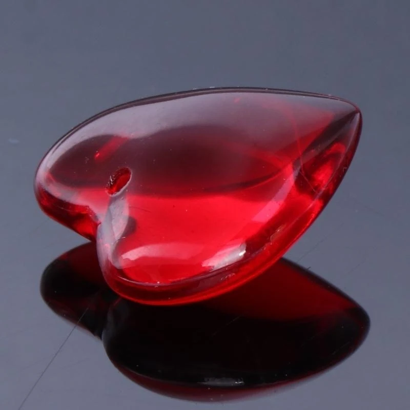 DIY Heart Shaped Crystal Glass Pendant Loose Beads for DIY Jewelry Making Necklaces Earrings Adorments Charm Accessory