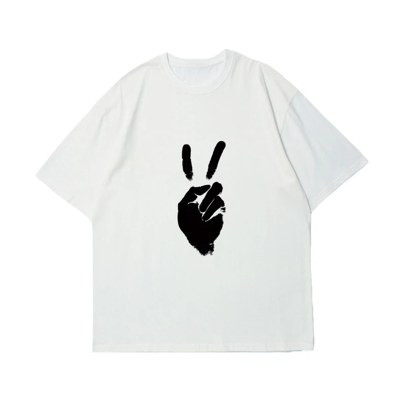 إصبع من الخامس تي شيرت مطبوع الجرافيك تي شيرت عالية الجودة الرجال والنساء قصيرة الأكمام تي شيرت الرجال ملابس رياضية الرجال بلايز #1