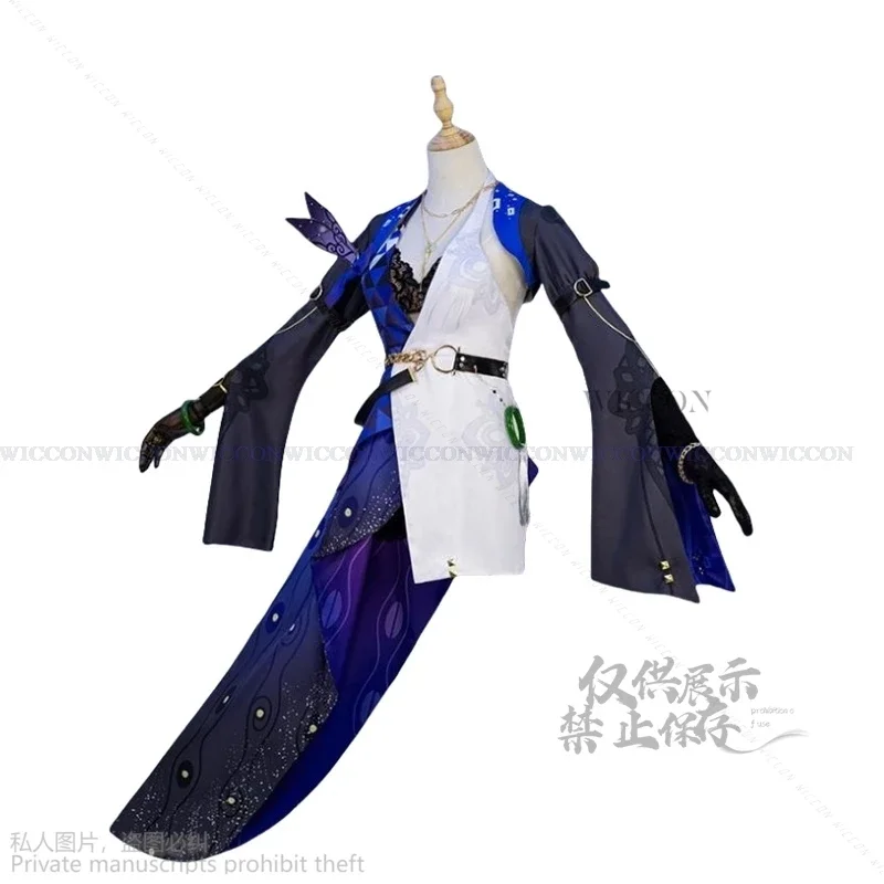 Game Honkai Star Rail Jade Cosplay Costume Wig Dress Uniform Hat Gloves Earrings Jade Of Credit Ten Stonehearts Girls Halloween