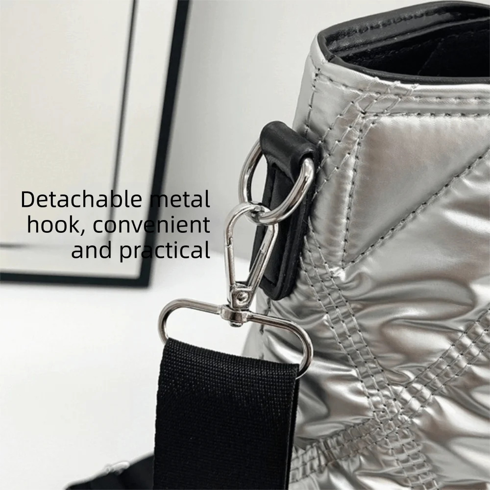 

Simple Diamond Pattern Crossbody Bag Large Capacity Solid Color Shoulder Bag Soft Handle Underarm Bag Women